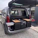 Box kempingowy EXCLUSIVE, System spania, Łóżko, Zabudowa turytyczna, Modułowa zabudowa kempingowa, stelaż - Toyota Proace City Verso L1, L2