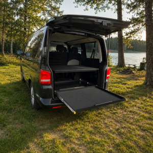Półka do bagażnika 90cm, Półka z szufladą, Wysuwana szuflada, Zabudowa do bagażnika, System spania, Stelaż do spania - VW T5 T6 T6.1 T7 Caravelle, Multivan, Transporter