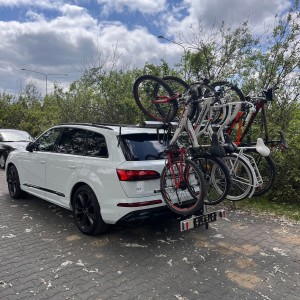 Bagażnik rowerowy na 4 - 5 - 6 rowerów, 80kg 100kg 125kg 150kg Bagażnik na duże rowery MTB Górskie Elektryczne  AUDI Q5 AUDI Q7 AUDI Q8