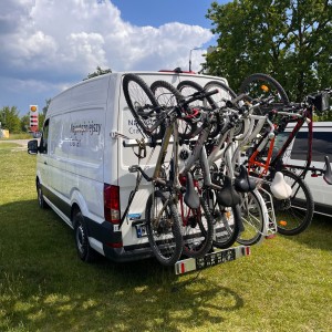 Bagażnik rowerowy na 5 rowerów na 6 rowerów do kampera, 80kg 100kg 125kg 150kg Bagażnik na duże rowery MTB Górskie Elektryczne  Volkswagen Grand California, VW Crafter, Mercedes Sprinter