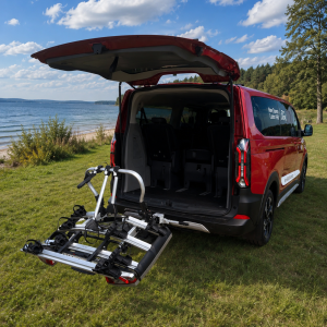 Bagażnik rowerowy na hak obrotowy, elektryczny Nowy Ford Tourneo Custom - 3, 4 rowery elektryczne + Adapter
