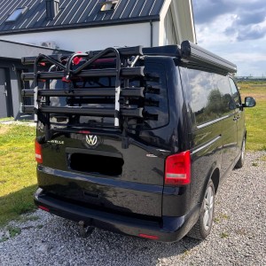 Czarny Bagażnik rowerowy do VW T5 Volkswagen T5 California, Multivan T5, Caravelle T5